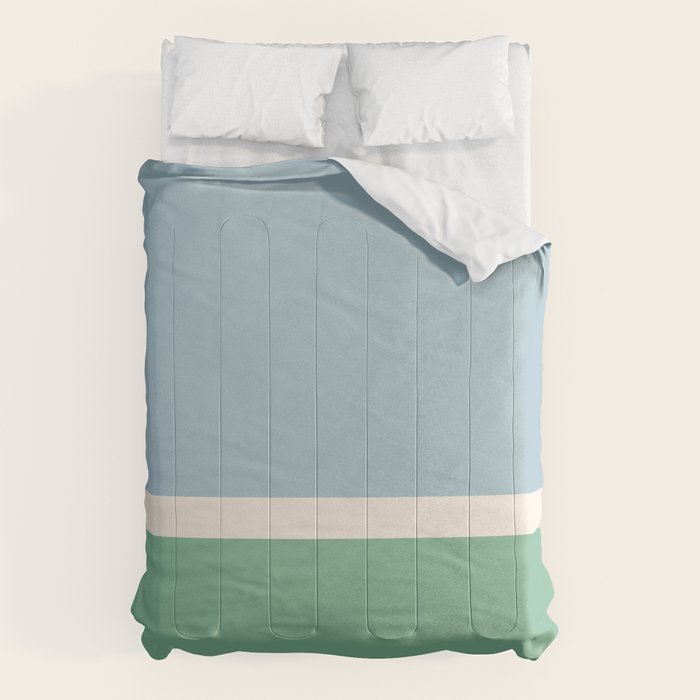 Juniper Color Block Blue And Green Comforter