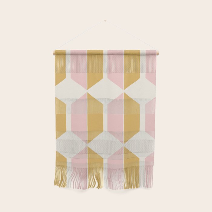 Zola Pattern Shapes - Sunrise Pink And Orange Wall Hanging