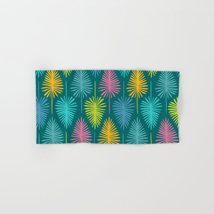 Bright Tropical Botanical Pattern Bath Towel