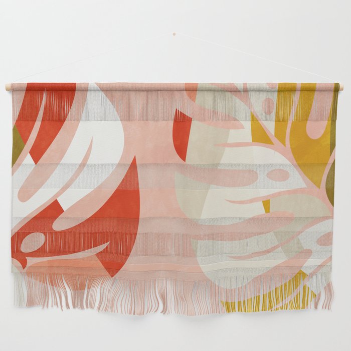 Shapes Leave Minimal Abstract Art Wall Hanging