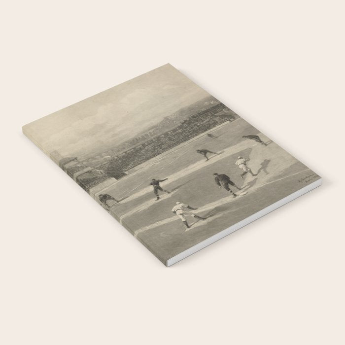 Vintage Illustration Of A Baseball Game (1894) Notebook