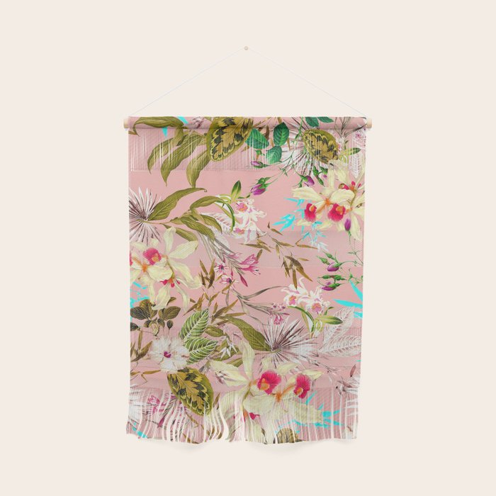 Gardenia | Vintage Botanical Nature Pattern | Blush Boho Plants Garden Floral Wall Hanging