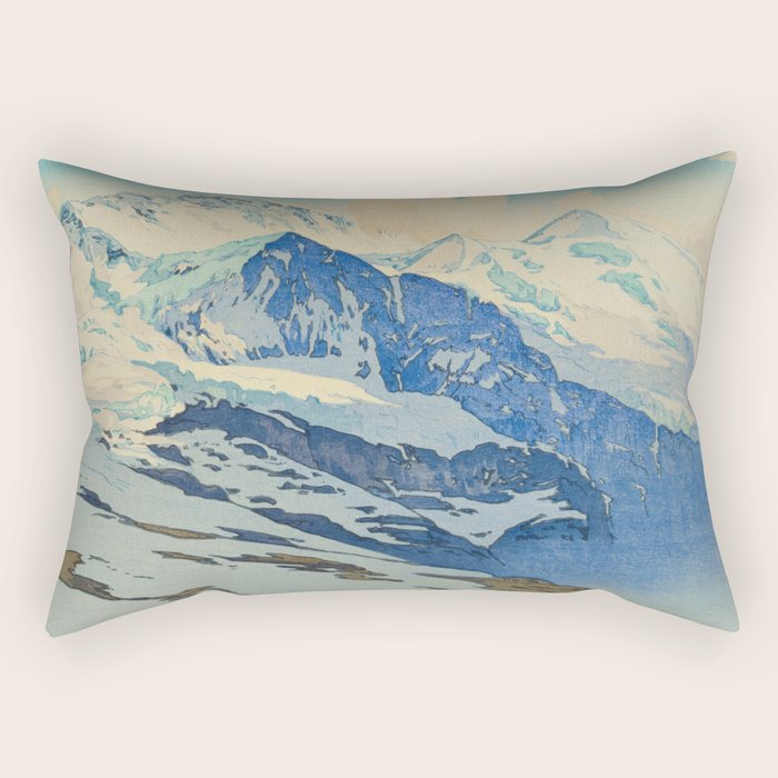 The Jungfrau Vintage Beautiful Japanese Woodblock Print Hiroshi Yoshida Rectangular Pillow
