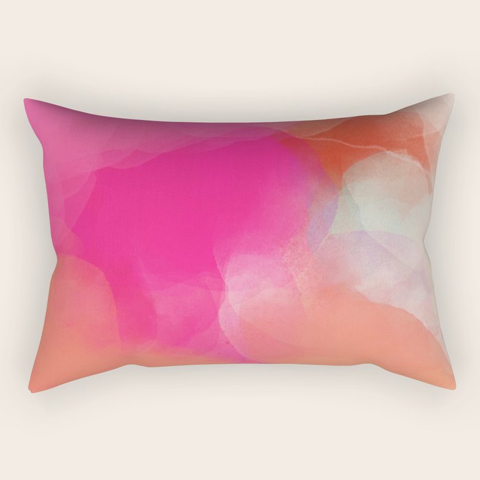 Dreamy Days In Pink Peach Aquarell Rectangular Pillow