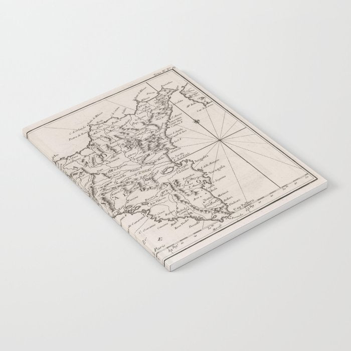 Vintage Map Of Sicily Italy (1764) Notebook