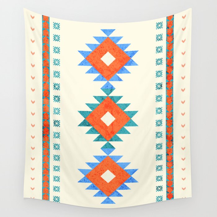 Geometry Navajo Pattern No3 Wall Tapestry