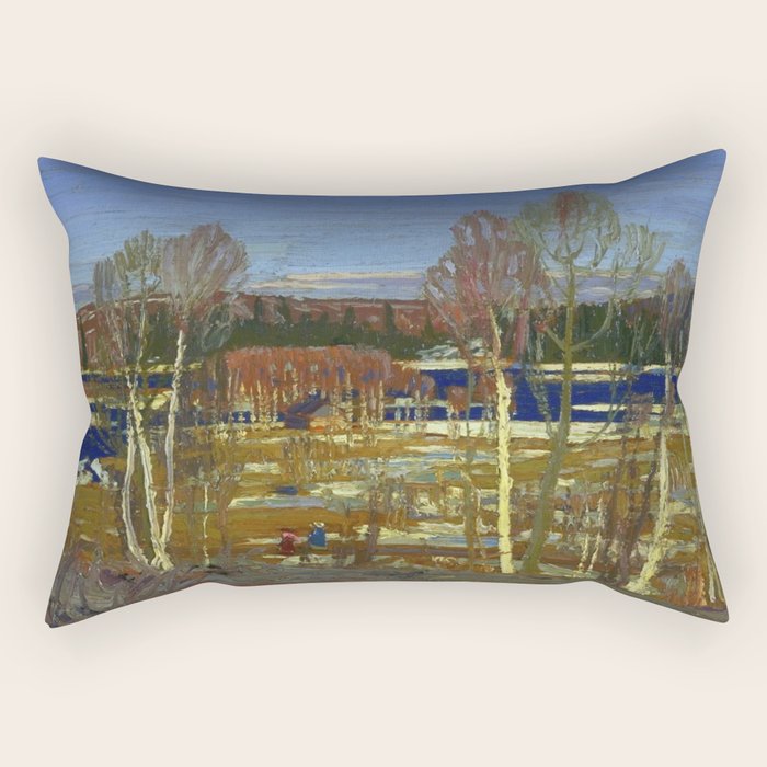 Tom Thomson Larry Dickson'S Cabin 1917 Canadian Landscape Artist Rectangular Pillow