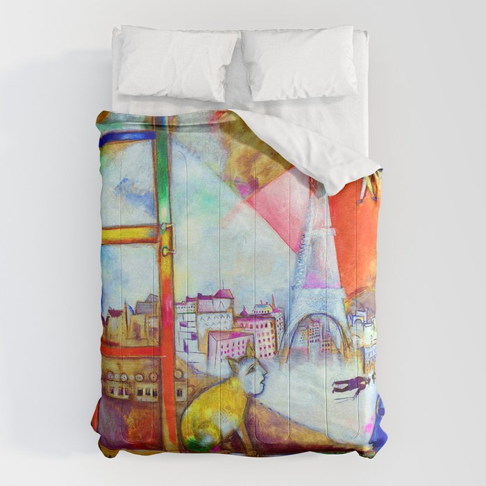 Marc Chagall Paris Through The Window Comforter