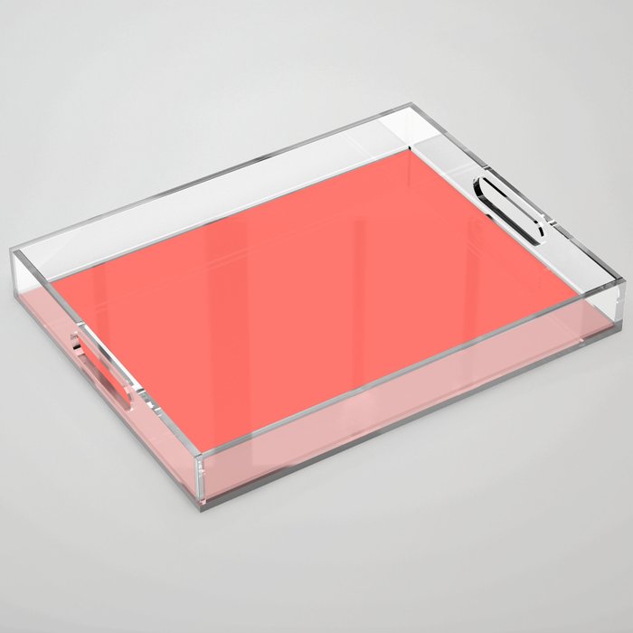Living Coral - Solid Color Collection Acrylic Tray