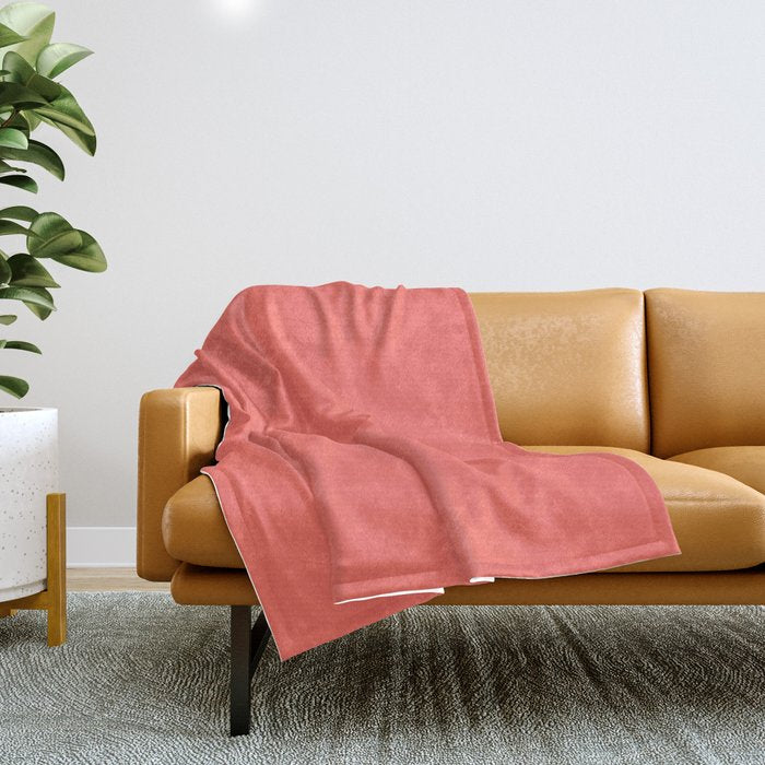 Living Coral - Solid Color Collection Throw Blanket