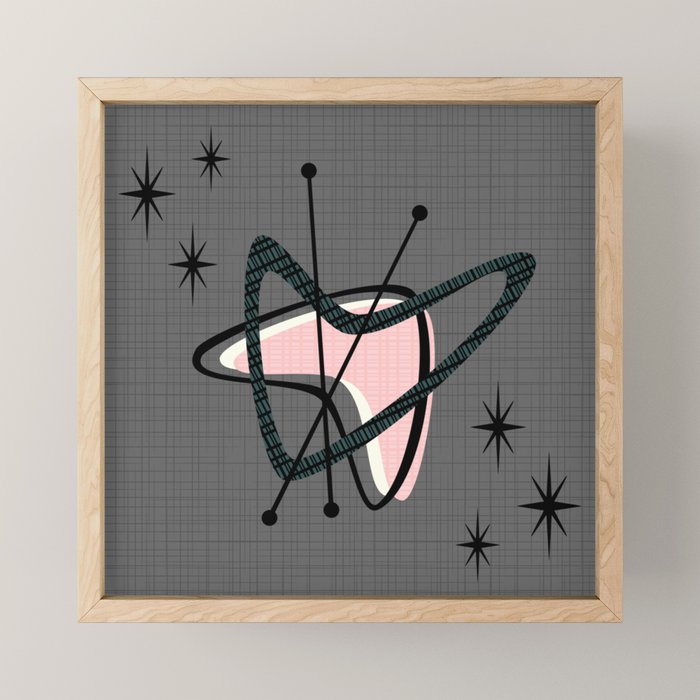 Atomic Boomerangs & Starbursts Mini Art Print