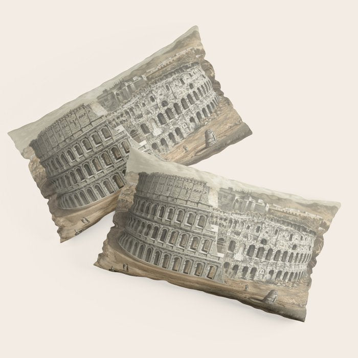 Vintage Illustration Of The Roman Colosseum (1872) Pillow Sham