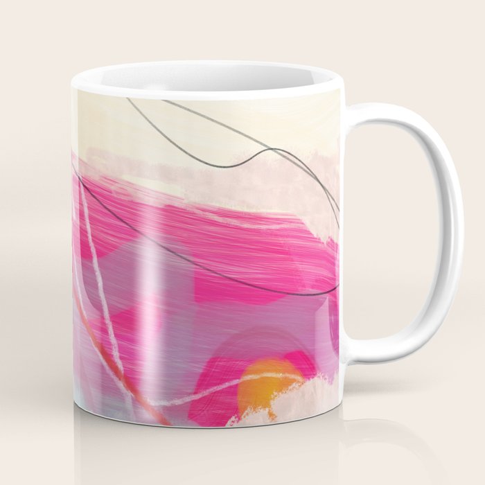 Abstract Landscape With Pink Sky Over White Cloud Mountain Coffee Mug