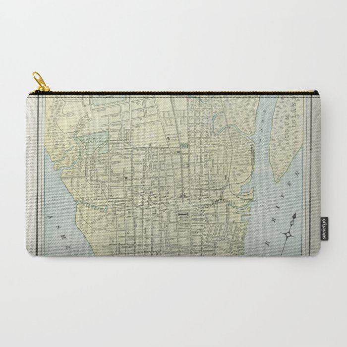 Vintage Map Of Charleston Sc (1901) Carry All Pouch