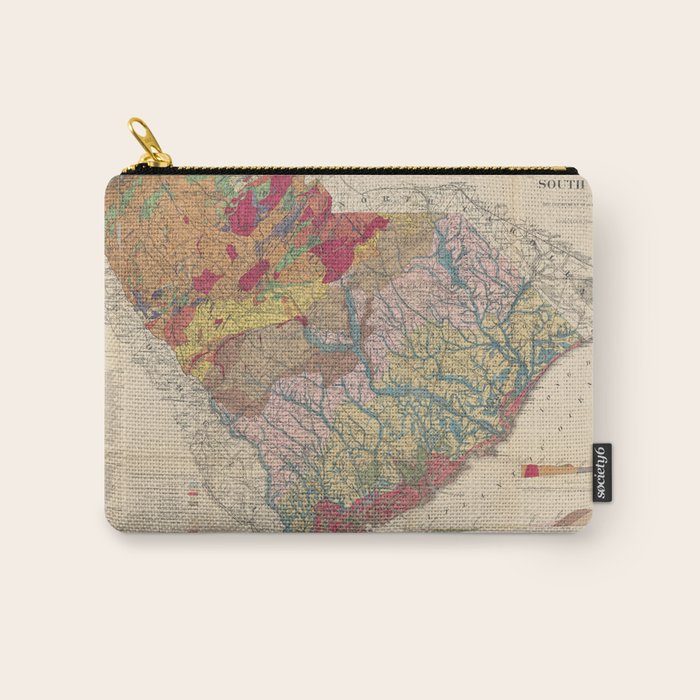 Vintage Geological Map Of South Carolina (1883) Carry All Pouch