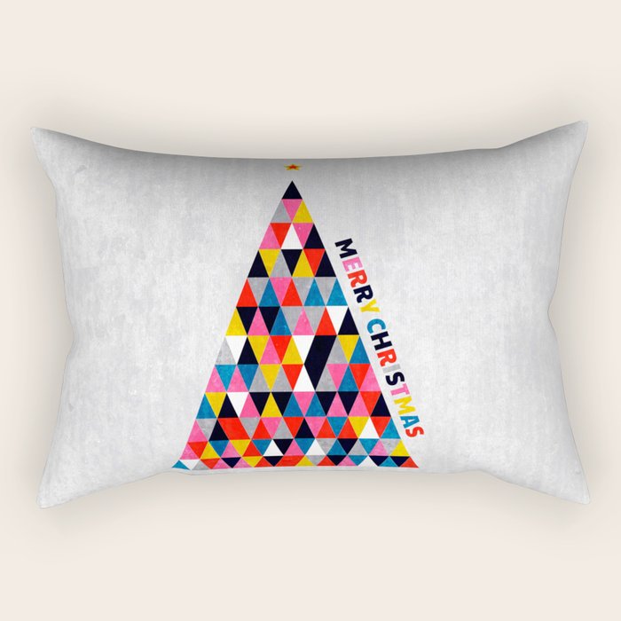 Minimalistic Christmas Tree Rectangular Pillow