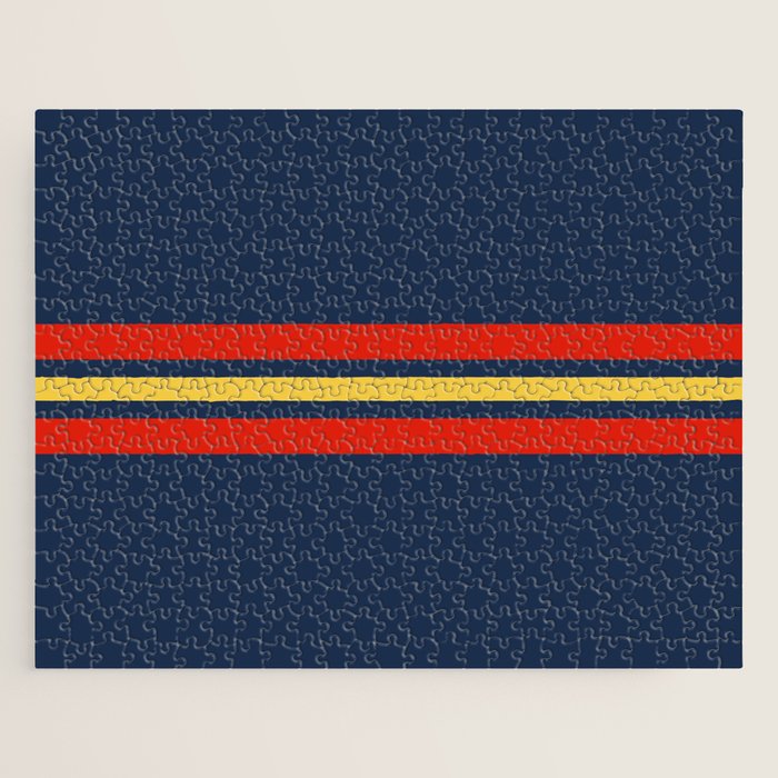 Akkorokamui - Classic Vintage Style Retro Stripes Jigsaw Puzzle