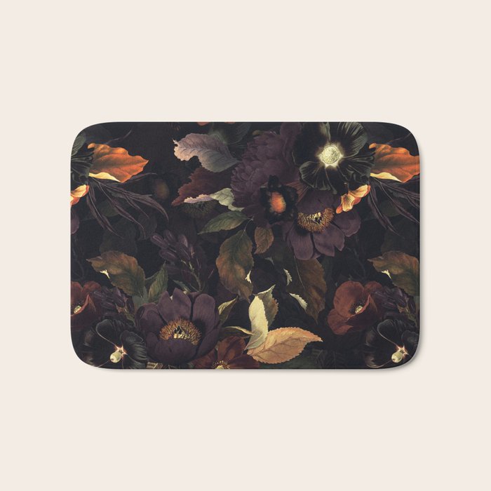 Vintage & Shabby Chic - Flowers At Night Bath Mat