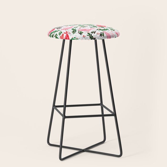 Festive Birds - Christmas Pattern No2 Stool
