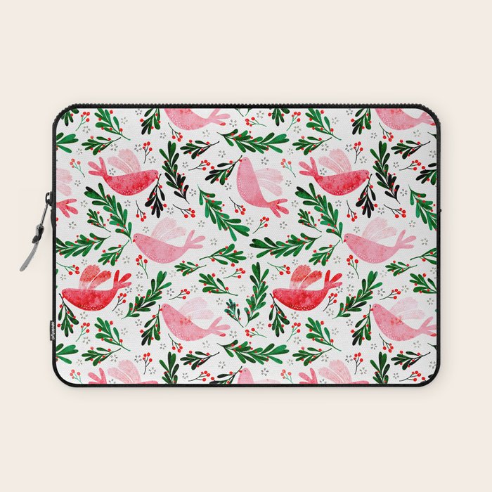 Festive Birds - Christmas Pattern No2 Laptop Sleeve