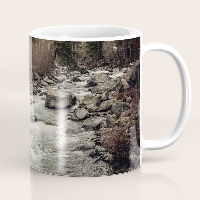Winter Begins - River Mountain Nature Photography Coffee Mug