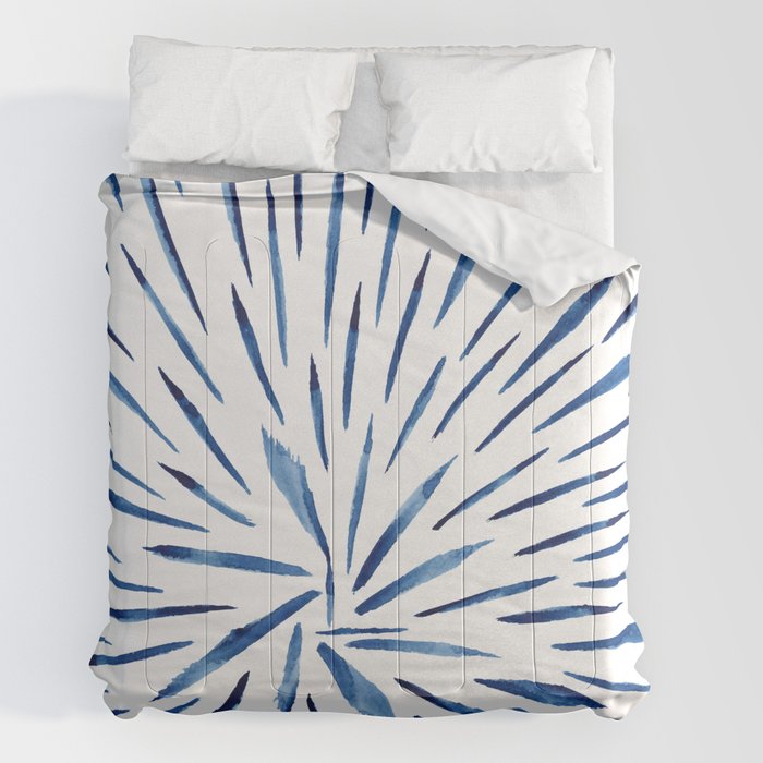 Indigo Sparks | Watercolor Pattern Comforter