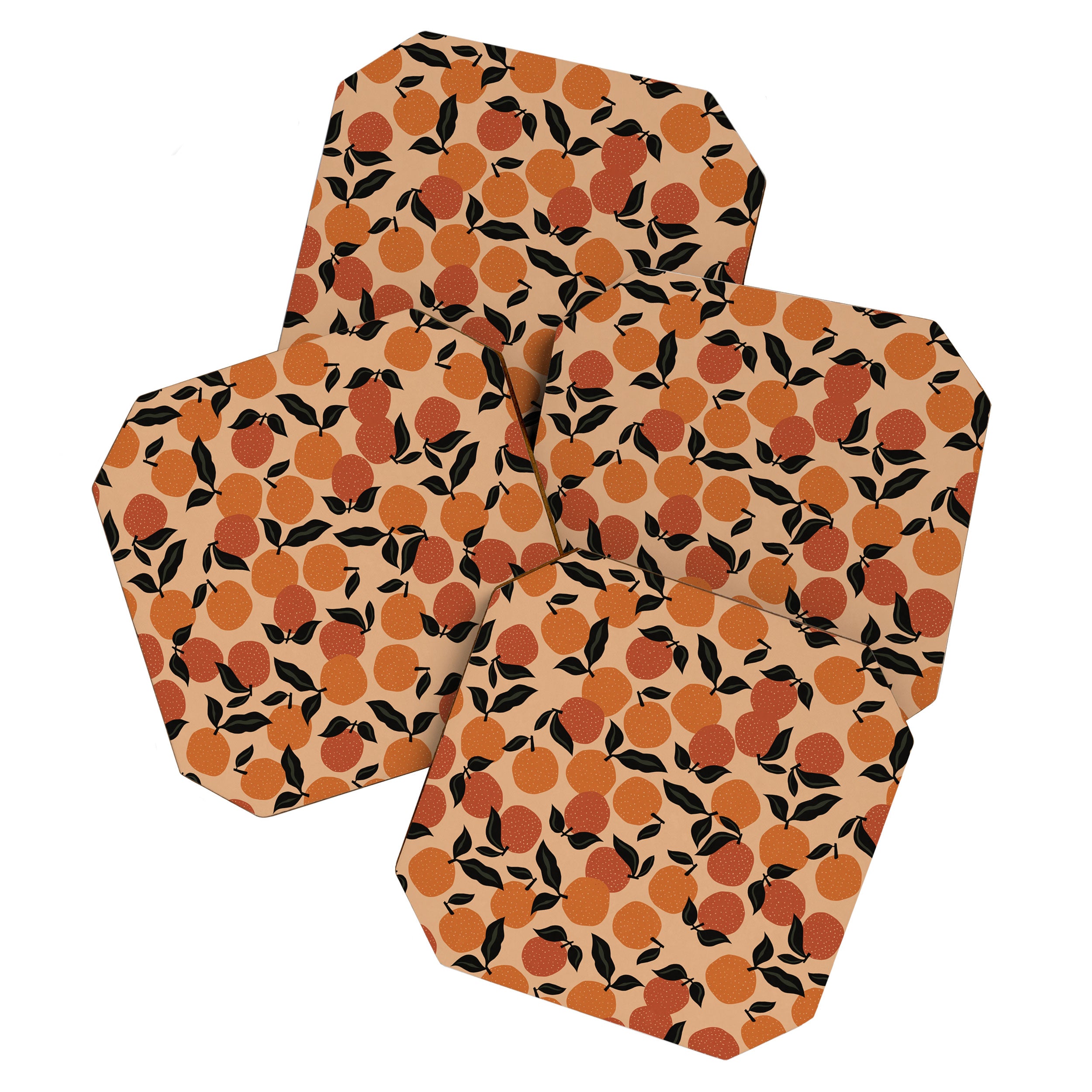 Seamless Citrus Pattern / Oranges Coaster