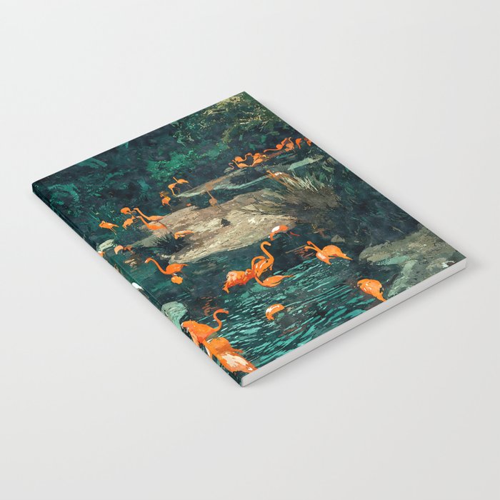Flamingo Creek #Flamingo #Tropical #Illustration Notebook