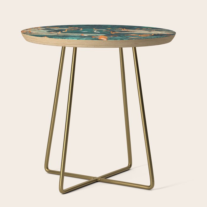Flamingo Creek #Flamingo #Tropical #Illustration Side Table