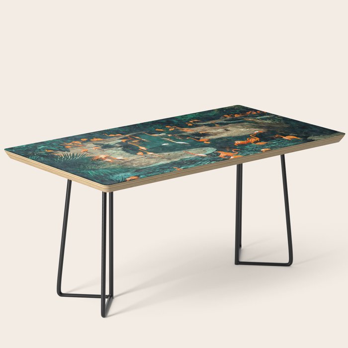 Flamingo Creek #Flamingo #Tropical #Illustration Coffee Table