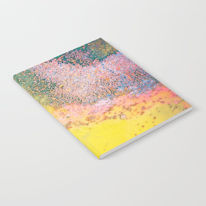 Random Bliss, Abstract Graphic Digital Art, Resin Art Painting Colorful Eclectic Bohemian Notebook