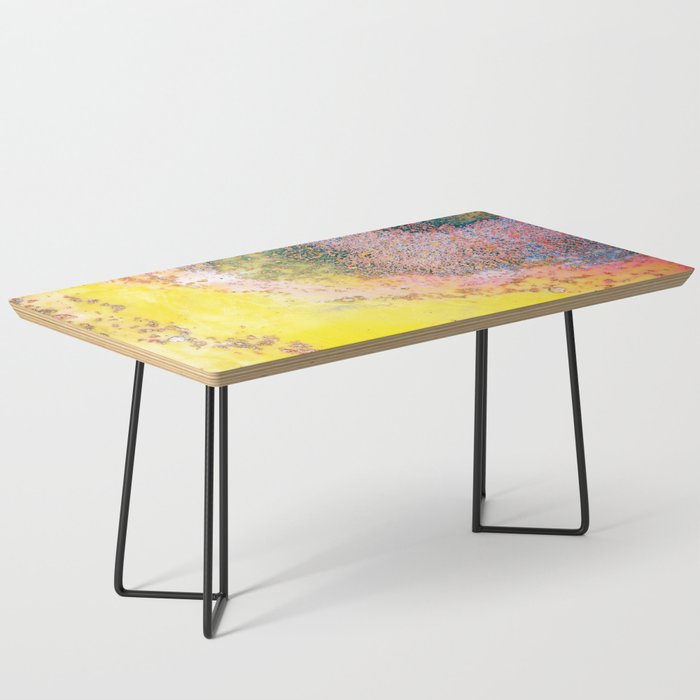 Random Bliss, Abstract Graphic Digital Art, Resin Art Painting Colorful Eclectic Bohemian Coffee Table