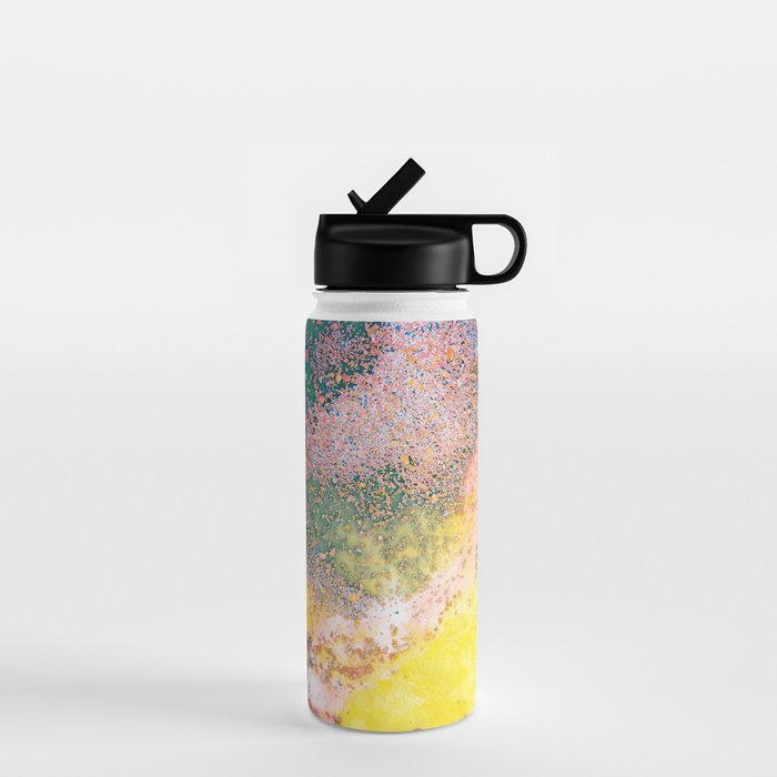 Random Bliss, Abstract Graphic Digital Art, Resin Art Painting Colorful Eclectic Bohemian Water Bottle