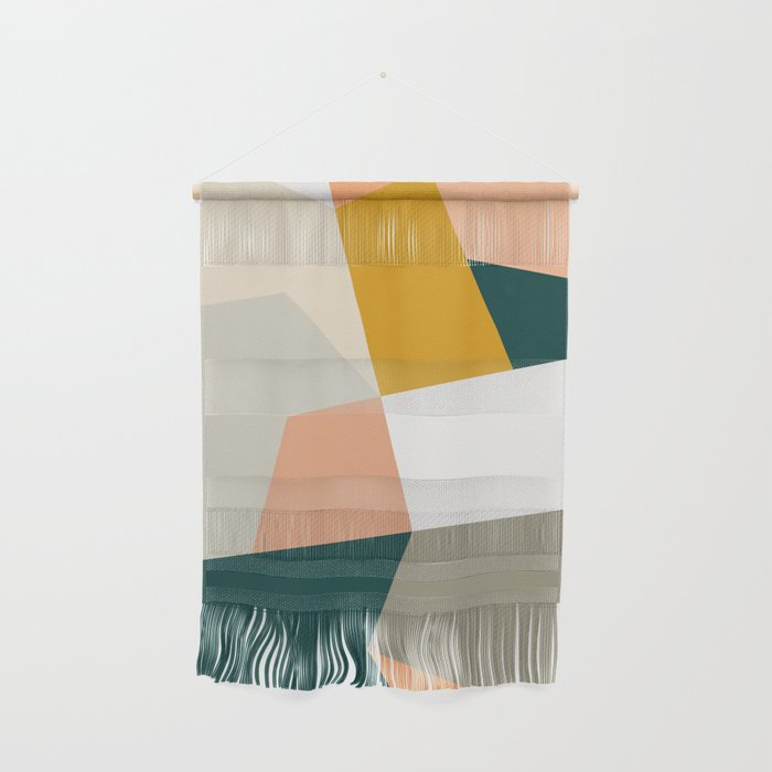 Abstract Geometric 27 Green Wall Hanging