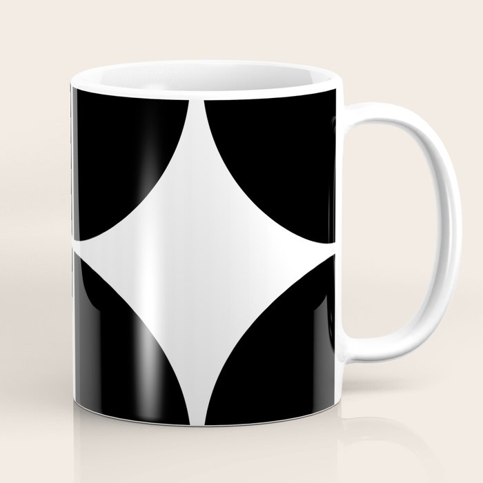 Mid Century Modern Black Square Coffee Mug