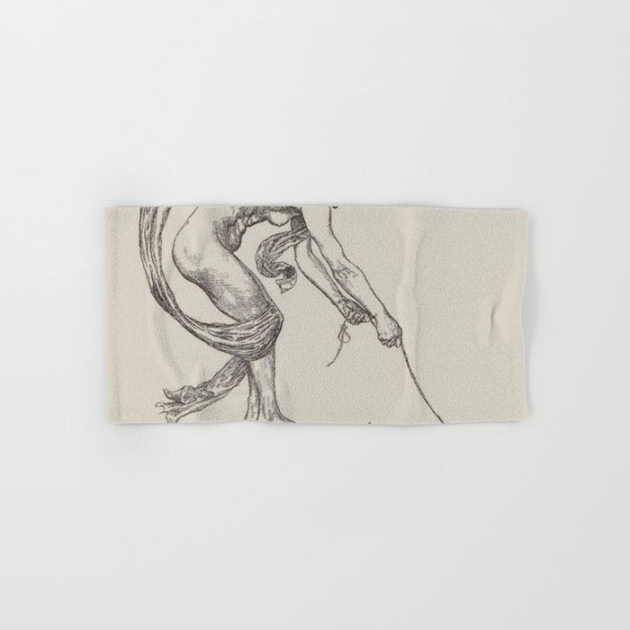 Nude Classical Woman Riding A Beetle 1895-1896 Bath Towel