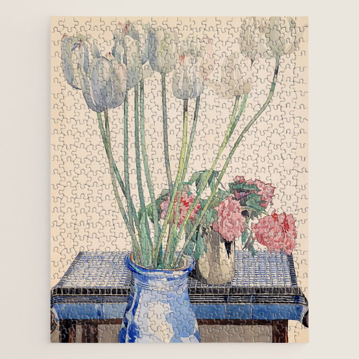 Charles Rennie Mackintosh "White Tulips" Jigsaw Puzzle