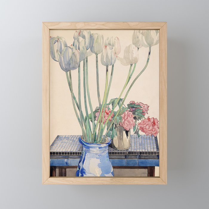 Charles Rennie Mackintosh "White Tulips" Mini Art Print