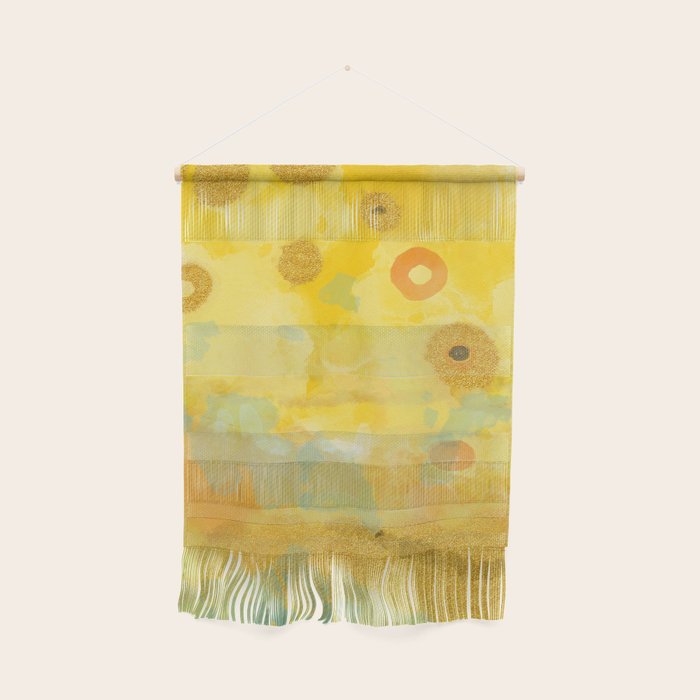 Abstract Autumn With Gold And Warm Light Wall Hanging