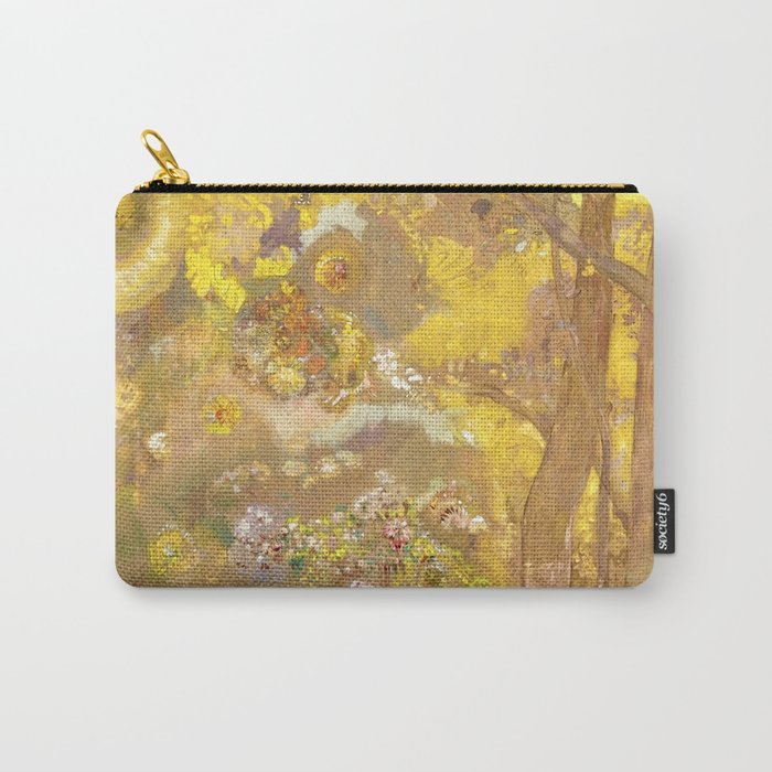Odilon Redon "Trees On A Yellow Background" Carry All Pouch