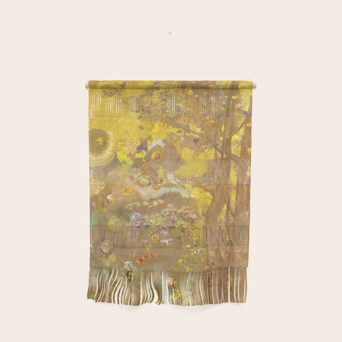 Odilon Redon "Trees On A Yellow Background" Wall Hanging