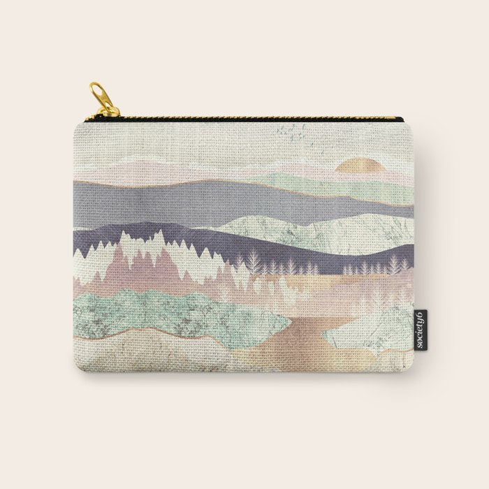 Golden Spring Reflection-Horizontal Muted Carry All Pouch