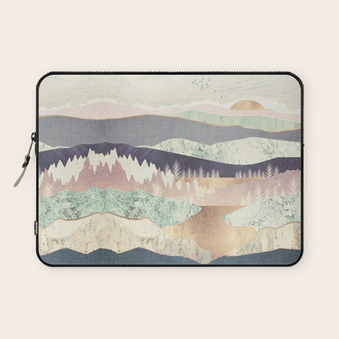 Golden Spring Reflection-Horizontal Muted Laptop Sleeve