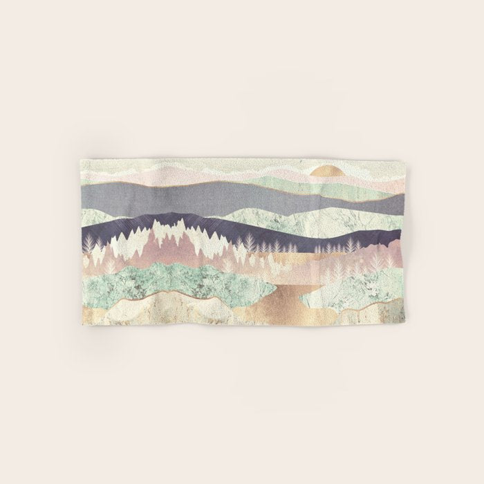 Golden Spring Reflection-Horizontal Muted Bath Towel