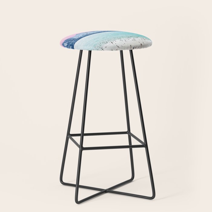 The Island, Pastel Tropical Beach, Travel Nature Landscape, Surrealism Photography Summer Stool