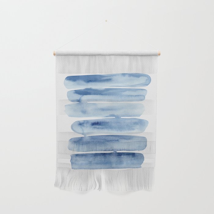 Blue Lines | Watercolor Painting Wall Hanging