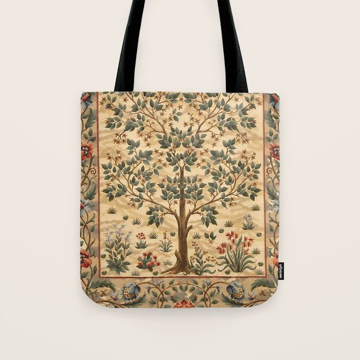William Morris "Tree Of Life" 3. Tote Bag