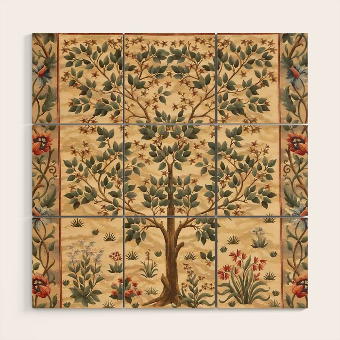 William Morris "Tree Of Life" 3. Wood Wall Art