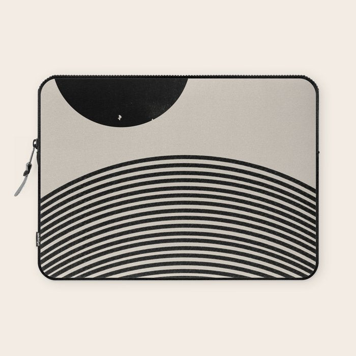 Woodblock Art, Mid Century Illustration Laptop Sleeve