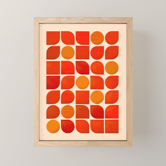 Fun Geometry - Mid-Century Abstract Mini Art Print